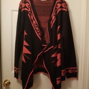 Black and coral sweater